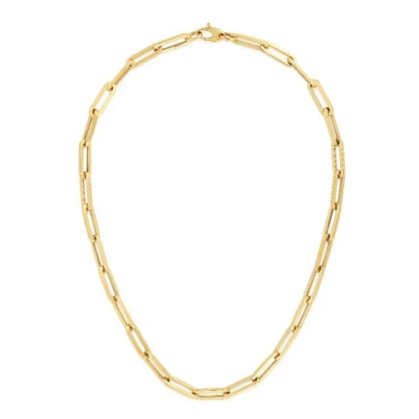 14k gold paper clip chain