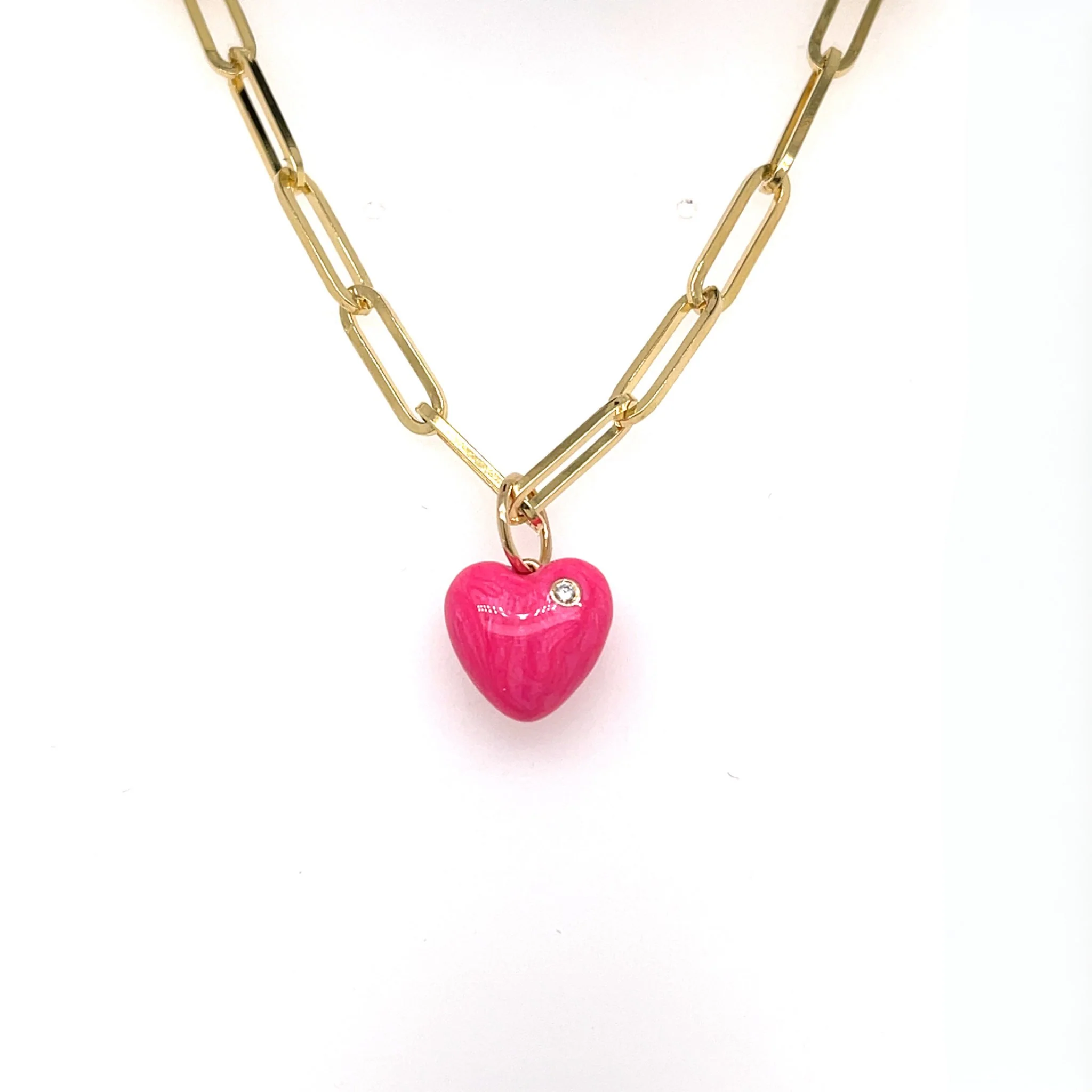 puffy heart charm